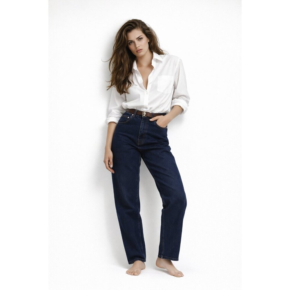 CK CALVIN KLEIN jeans dark wash vintage 90s 8 tapered high rise kate moss era